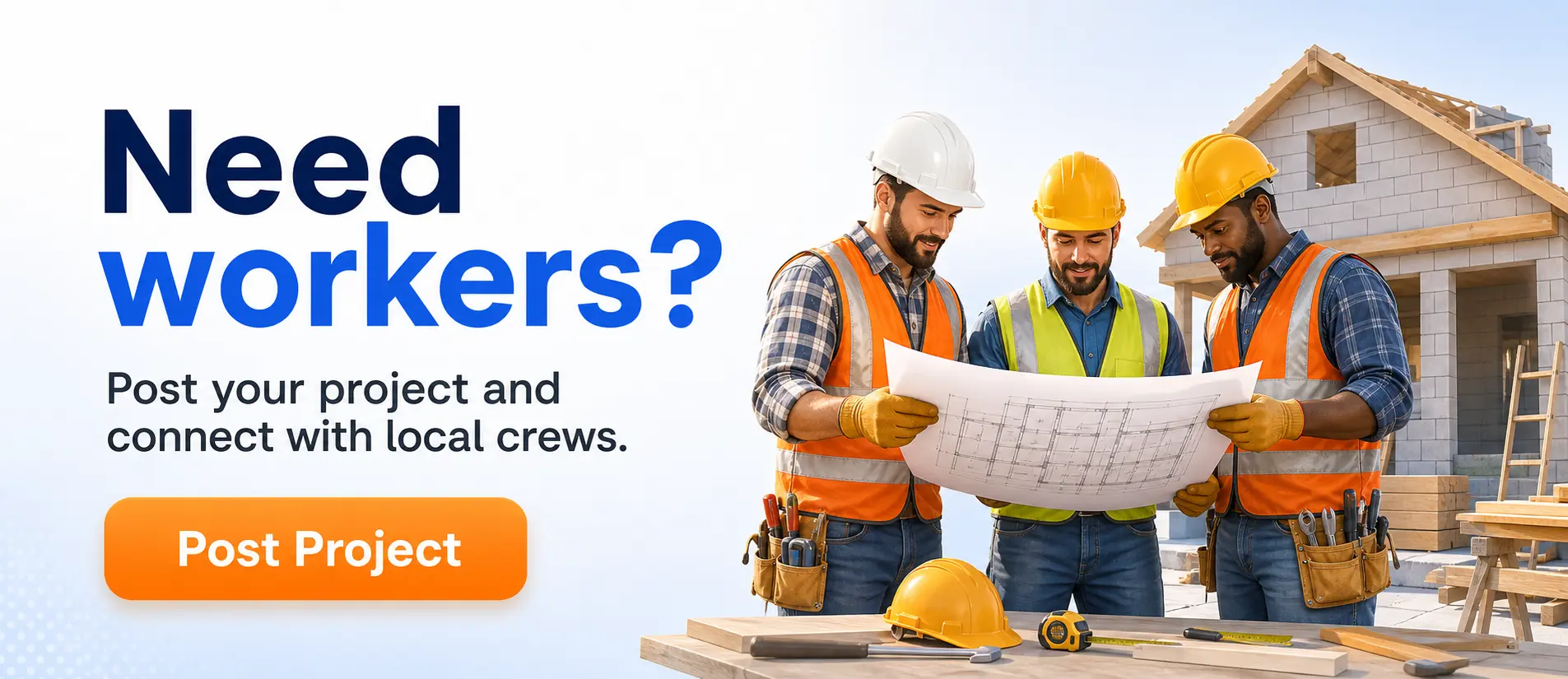 Looking for daily work? Create your profile and connect with nearby jobs.
